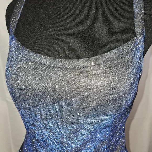 Sherri Hill Shimmery Blue/Purple Iridescent Ball Gown  6 Prom Dance Quinceanera - Picture 7 of 15